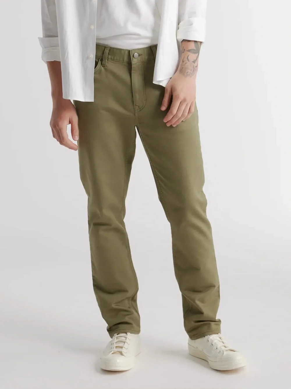 Quince Comfort Stretch Traveler 5 Pocket Pants Olive Green Men’s 32x30 Preppy